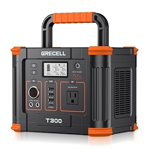 GRECELL Portable Power Station 330W 288.6Wh Solar