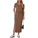 GRECERELLE 2026 Womens Summer Wrinkle-Free 2 Piece Skirt Sets with Pockets
