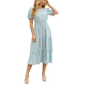GRECERELLE Womens Spring Summer Casual Loose Round