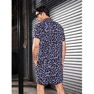 greciilooks co ord set for men  trendy night dress for boys  shirt and shorts combo for lounge  stylish summer and travel wear  men39s matching two-piece for vacation
