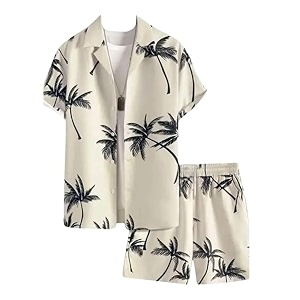 greciilooks co ord set for men  trendy night dress for boys  shirt and shorts combo for lounge  stylish summer and travel wear  men39s matching two-piece for vacation