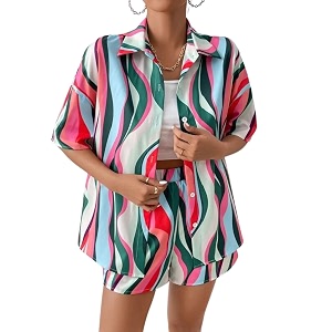 greciilooks co ord set for men  trendy night dress for boys  shirt and shorts combo for lounge  stylish summer and travel wear  men39s matching two-piece for vacation