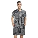 GRECIILOOKS Co Ord Set for Men | Trendy Night Dress for Boys | Shirt and Shorts Combo for Lounge | Stylish Summer and Travel Wear | Men's Matching Two-Piece for Vacation