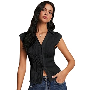 GRECIILOOKS Korean Tees for Women Tops