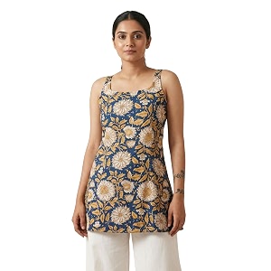 GRECIILOOKS Short Kurti for Women Floral
