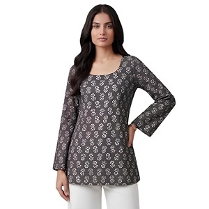 GRECIILOOKS Short Kurti for Women Floral
