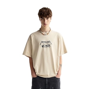 GRECIILOOKS Mens Cotton Blend Oversized Fit T-Shirt