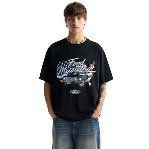 GRECIILOOKS Mens Cotton Blend Oversized Fit T-Shirt
