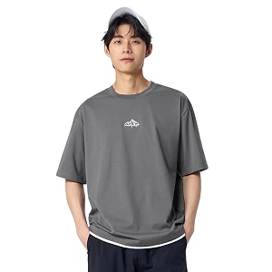GRECIILOOKS Mens Cotton Blend Oversized Fit T-Shirt