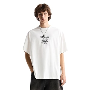GRECIILOOKS Mens Cotton Blend Oversized Fit T-Shirt