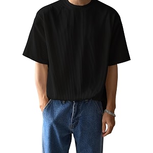 GRECIILOOKS Mens Polycotton Textured Drop Shoulder Oversized