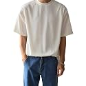 GRECIILOOKS Men39s Polycotton Textured Drop Shoulder Oversized