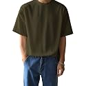 GRECIILOOKS Men39s Polycotton Textured Drop Shoulder Oversized