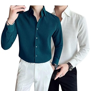 GRECIILOOKS Mens Shirt Formal Button Down