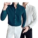 GRECIILOOKS Men39s Shirt Formal Button Down