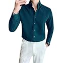 GRECIILOOKS Men39s Shirt Formal Button Down