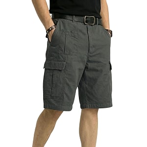 GRECIILOOKS MenS Cotton Cargo Shorts Lightweight Half