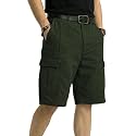GRECIILOOKS MenS Cotton Cargo Shorts Lightweight Half