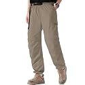 GRECIILOOKS Mens Cotton Cargo Pant Casual Convertible Trousers Lower for Men 6 Pocket Drawstring Waist