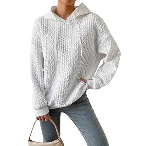 GRECIILOOKS Oversized Cotton Winter Hoodie T-Shirt