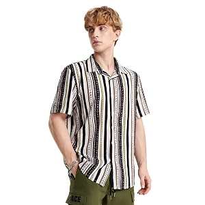 GRECIILOOKS Printed Regular Fit Shirt for Mens