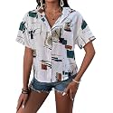 GRECIILOOKS Shirt for Womens Korean Casual Short