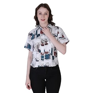 GRECIILOOKS Shirt for Womens Womens Printed