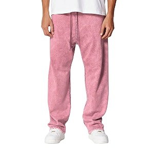 GRECIILOOKS Mens Loose Mid Rise Track Pant