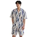 GRECIILOOKS Co-ord Set for Men – T-Shirt &amp; Shorts Nightwear Set | Summer Loungewear, Beachwear &amp; Night Suit for Daily Comfort