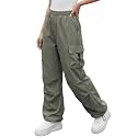 GRECIILOOKS Women39s Cargo PantsTrousers High Waist Cotton