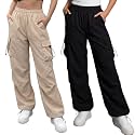 GRECIILOOKS Women39s Cargo PantsTrousers High Waist Cotton
