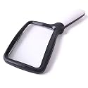 Folding Handheld Magnifying Glass with Light, 3X Large Rectangle Reading Magnifier with Dimmable LED for Seniors,Newspaper, Books, Small Print, Lighted Gift for Low Visions (Plastic)