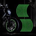 (Green) 18pcs - 16"-19" Reflective Wheel Rim Stripe Decal for Motorcycle Wheels Car Cycling Bike Bicycle Night Reflective Safety Decoration Stripe Sticker Compatible with M-Series