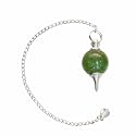 Green Aventurine Crystal Stone Ball Pendulum | Natural Stone of Luck Dowsing Pendulum Meditation Tool | Healing Crystal for Reiki, Chakra Balancing & Feng Shui | Vastu Decorative Item for Home