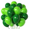 Green Balloons,12 Inch 50pcs Dark Green Lime Green Latex Balloons Green Party Decorations Balloons for St. Patrick's Day Birthday Jungle Safari Outdoor Events