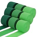 Green Crepe Paper Streamers 9 Rolls 738ft, 1.77 Inch x 82 Ft/Roll
