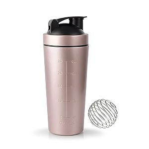stainless steel gym shaker with steel blender with mixer ball protein powder bpa free 750ml heavy qualityrose gold boys amp girls