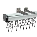 Aluminum Deluxe Silent Channel Curtain Track for Window/Door/Office Wall Fit, Complete Accessories Set with Runners,Hooks,EndCaps,Wall Brackets,Screws&amp;WallPlugs (White Color,4.5 Feet)