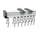 Aluminum Deluxe Silent Channel Curtain Track for Window/Door/Office Ceiling Fit, Complete Accessories Set with Runners,Hooks,EndCaps,Wall Brackets,Screws&amp;WallPlugs (White Color,4 Feet)