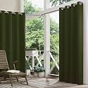 Polyester Waterproof &amp; Sun Blockage Curtains with Top SS Eyelet Ideal Used for Outdoor Balcony &amp; Indoor Suitable for Door(Color-Military Green,Size -4.5X7.5 Feet)(Pack of 2Pcs)