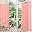 Polyester Waterproof &amp; Sun Blockage Curtains with Top Stainless Steel Eyelet Ideal Used for Outdoor Balcony &amp; Indoor Suitable for Door(Color-Pink,Size -4.5X6.5 Feet)(Pack of 2Pcs)