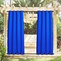 Green Decor - Polyester Waterproof &amp; Sun Blockage Curtains with Top &amp; Bottom SS Eyelet Ideal Used for Outdoor Balcony &amp; Indoor Suitable for Door(Color-RoyalBlue,Size-4.5X12Feet)(Pack of 1 Pcs)