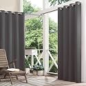 Polyester Waterproof &amp; Sun Blockage Curtains with Top Stainless Steel Eyelet Ideal Used for Outdoor Balcony &amp; Indoor Suitable for Door(Color-Grey,Size -4.5X5 Feet)(Pack of 2Pcs)