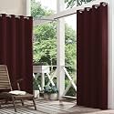 Polyester Waterproof Rain &amp; Sun Blockage Curtains with Top SS Eyelet Ideal Used for Outdoor Balcony &amp; Indoor Suitable for Door(Color-Coffee,Size -4.5X7.5 Feet)(Pack of 2Pcs)