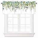 Green Eucalyptus Leaves Curtains Valances for Windows 42x12 Inch