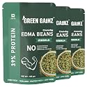 Green Gainz Roasted Edma Beans (Edamame) Masala Flavour (pack of 3-100gm each) |100% Veg High Protein Snack | No Added Sugar | Non-GMO | Rich in Fiber | No Gluten
