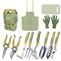 Green Garden Tools Set 12-Piece, Gardening Gifts for Women Men