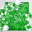 Green Glitter Shimmer Wall Backdrop Christmas Sequin Backdrop 6ftx4ft Glitter Shimmer Wall Panels for Birthday Wedding Party Decorations