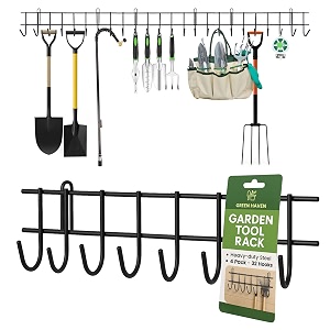 green haven garden tool storage  metal shed storage rack amp organiser 160cm