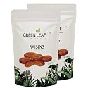 Green Leaf Premium 100% Natural Dry Fruits Silver Seedless Green Raisins Kishmish 500gm Hand-Sorted Healthy High Antioxidants Diet Naturally Sweet & tasty Ziplock Pouch Every Occasion and Gift